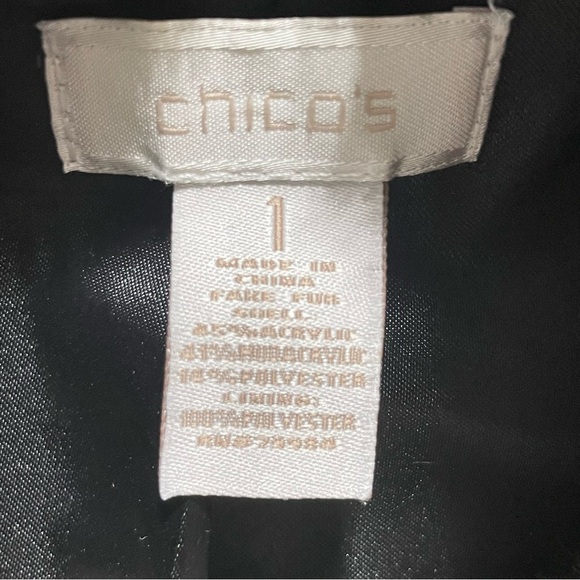 Chico’s Leopard Print Faux Fur Vest Size 1 (M) Animal Print Sleeveless Jacket - Picture 8 of 12